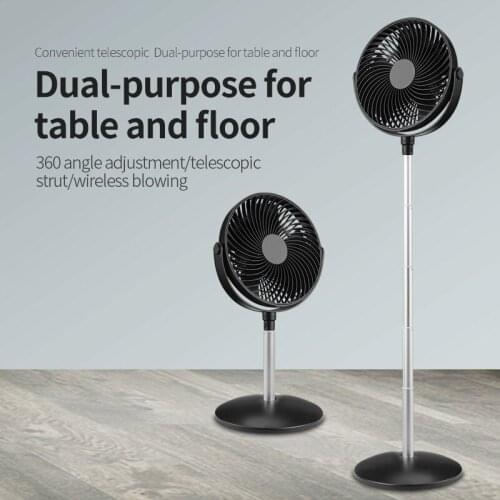 USB Fan Cordless Telescopic Desk Air Circulator Fan Portable Travel Mini Fans Battery Operated USB Powered Stand Fans