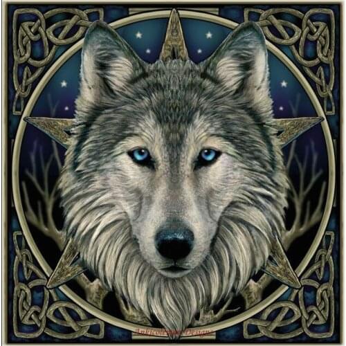 Embroidery Counted Cross Stitch Kits Needlework - Crafts 14 ct DMC Color DIY Arts Handmade Decor - Wild Wolf