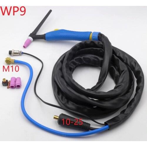 WP-9 WP9 TIG Torch Burner Hose Argon Accessories Dinse DKJ 10-25 M10 Gas 4 Meters Welding Machine Accessory