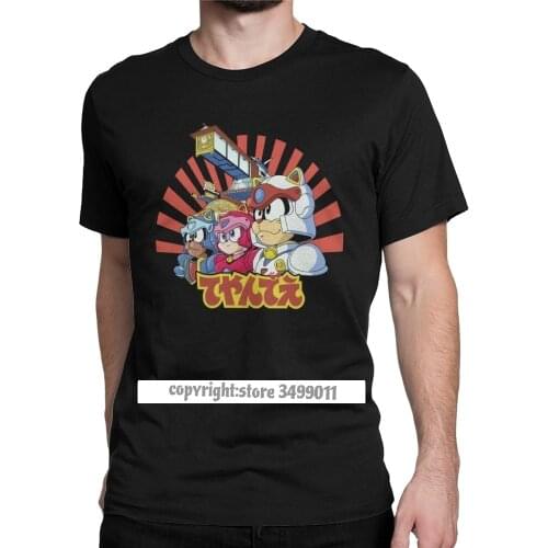 Funny Samurai Pizza Cats Tee Shirts Men Round Neck Cotton Tshirts Tee Shirt Printed Clothing Camisas Hombre