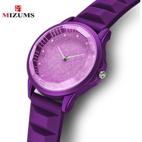 Women Watches Top Brand Luxury Ladies Watch MIZUMS Minimalist Quartz Wristwatches Female Silicone Strap Crystal zegarek damski