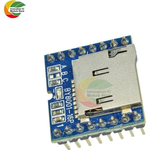 Ziqqucu TF Micro SD U-Disk BY8001-16P DIY Kit Electronic PCB Board Module Board MP3 Player for Arduino Audio Module Voice Board