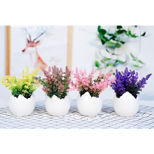 1PC DIY Creative Egg Plant Potted Desk Home Decor Childs Plant Handmade Gift Simulation Egg Shell Flower Pot Vase JL 258