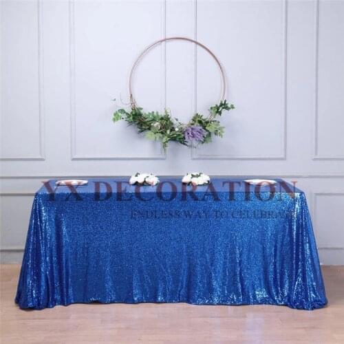 1PCS LOT Sequin Tablecloth Glitter Round Rectangular Table Cloth For Wedding Decoration Party Banquet Home Decor Support Custom