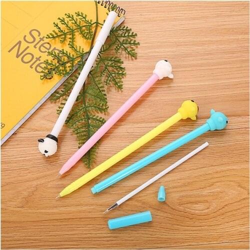 20 PCs Creative Cartoon Animal Modeling Gel Pen School Office Supplies Ball Pen Cute Student Stationery Pig Gel Pen