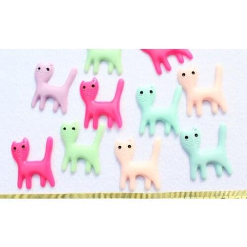 50pcs large mixed resin cat Cabochon Cabs decoden charm pendants with holes 50mm- SZ0141a