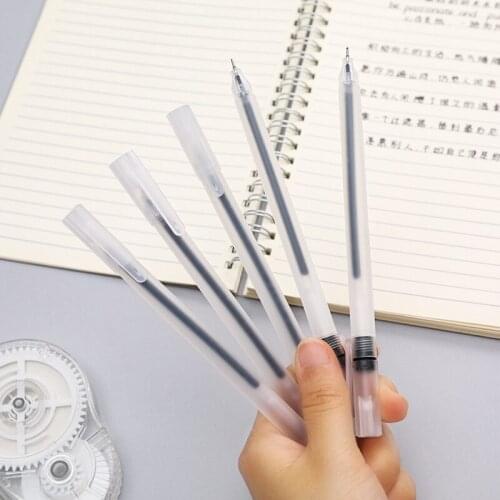 50pcs Simple ins Scrub Gel Pen Student Exam Black Carbon Pen Office Study Sign Blackwater Pen Stationery