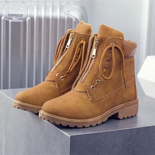 High Top Martin Boots Platform Lace Up Ladies Ankle Boots Casual Womens Shoes Autumn Winter Motorcycle Boots Non-slip Boots