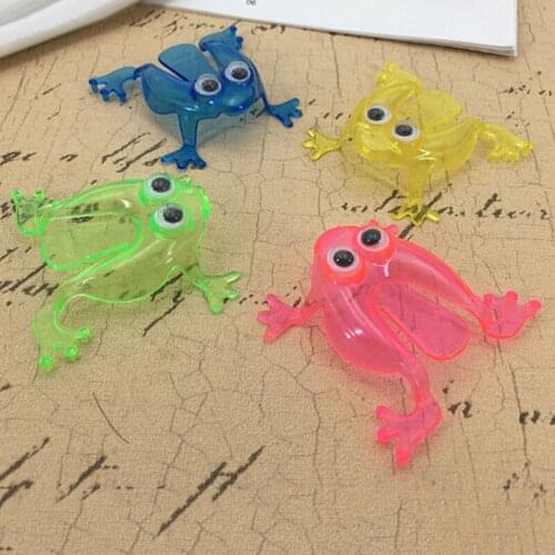 EHBqna 10pcs Action Figure Kids Toy Jumping Frogs Novelty Assorted Hoppers Game Party Birthday Education Children New Hot