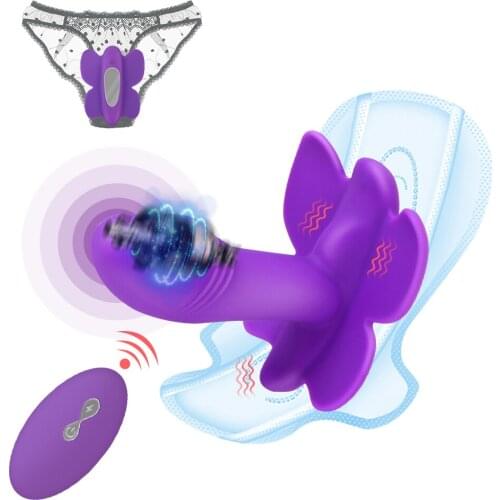 Butterfly Dildo Vibrator Vagina Massager Wireless Remote Control Sex Toys for Women 10 Speed Clitoral Stimulator Panty Vibrator