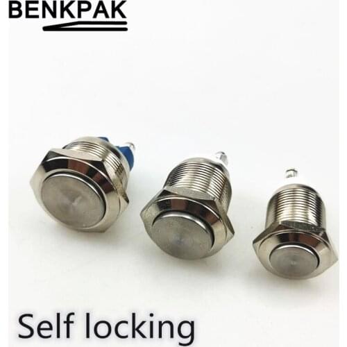 16mm 19mm 22mm Metal Push Button Switch Self lock Latching Car Start Button Power Button