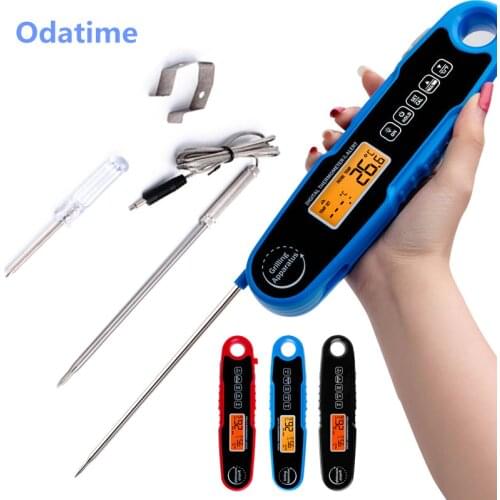 Difunctional Kitchen Oven/Food Probe Thermometer Fast Accurate Digital Display Backlight Alarm Function Cooking Baked Meat Tools