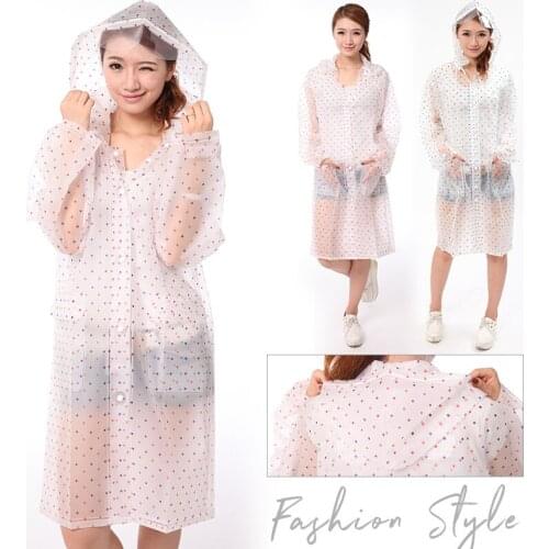 Fashion Polka Dots Adult Women s Raincoat With Long Brim Self Cultivation And Ventilation Hiking And Snow Proof Coat Cloak