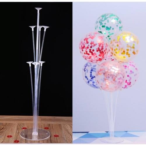1Set 7 Tubes Balloon Stand Balloon Holder Column Confetti Balloons Baby Shower Birthday Party Wedding Decoration Supplies Gift
