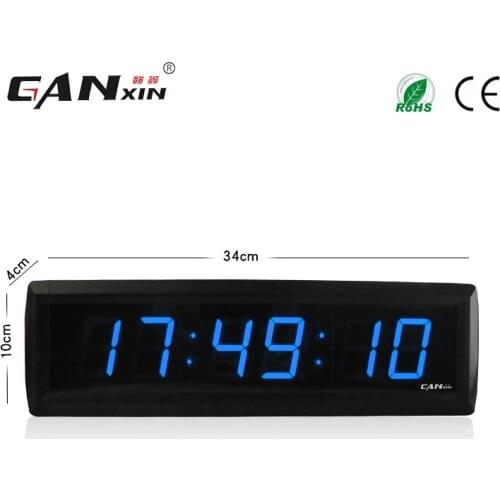 [Ganxin]Blue Color 1.8'' Led Brightness Adjustable wall Clock For Schools