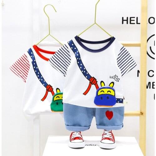 New 100% Cotton Childrens Clothing Cartoon Print KidsClothing Sets Splicing 3D Cartoon Baby Boys Clothes Family Clothing Sets