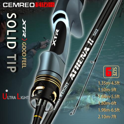 CEMREO 2021 New Design Fishing Rod UL Action 2 Sections 180/198/210cm Lure 2-7g Fishing Tackle Pesca