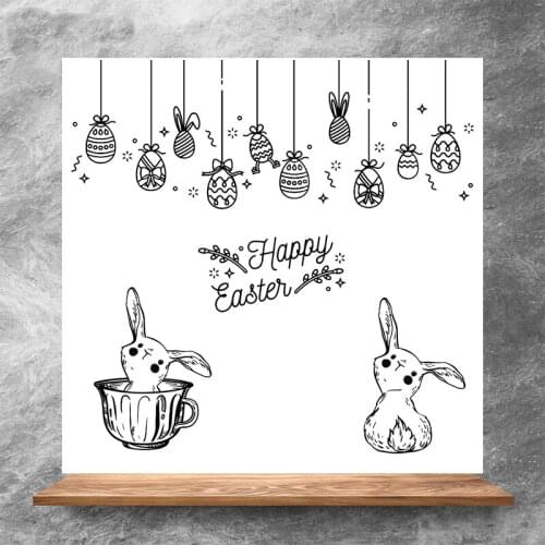 ZhuoAng Easter bunny Clear Stamps/Silicone Transparent Seals for DIY scrapbooking photo album Clear Stamps