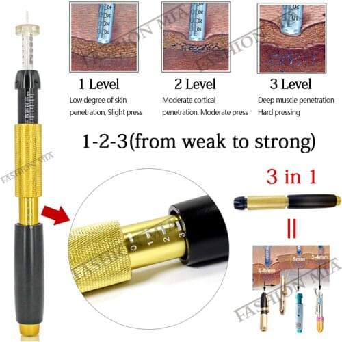 Professional Hyaluron Pen High Pressure Hyaluronic Acid Pen Lip Filler Anti Wrinkle Injection Gun Beauty Ampoule Head Syringe