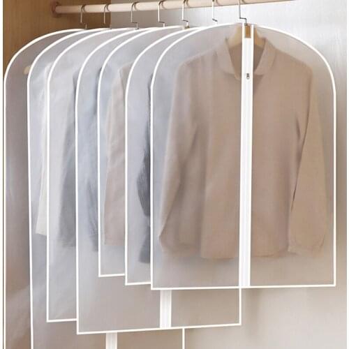 PVC Zipper Home Organizer Wardrobe Storage Bag Coat Dust Cover Garment Clothing Durable Suit Dustproof Dress Clean Hanging