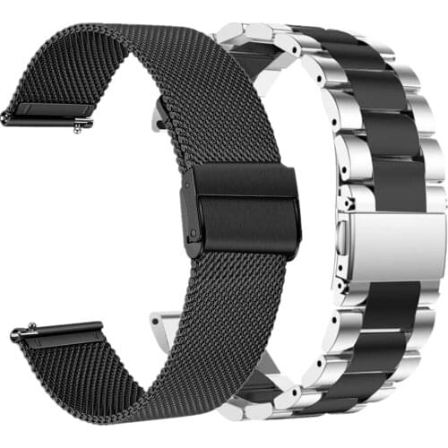 Active 2 40mm 44mm Strap for Samsung Galaxy watch 46mm Band 20mm 22mm Stainless Steel Bands for Huawei Watch GT 2E Bracelet Sets