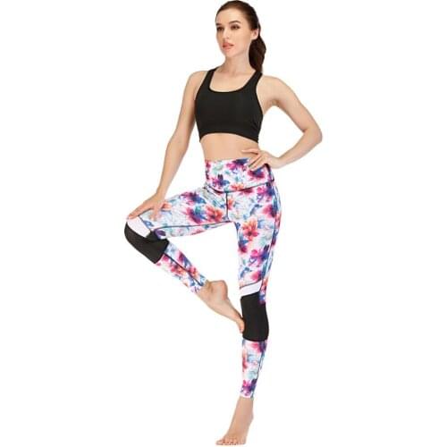 Sexy Solid Bra & Printed Leggings Women Fitness Gym Sports Clothes Ladies Swimming Rashguard Woman Workout Yoga Tops & Pants