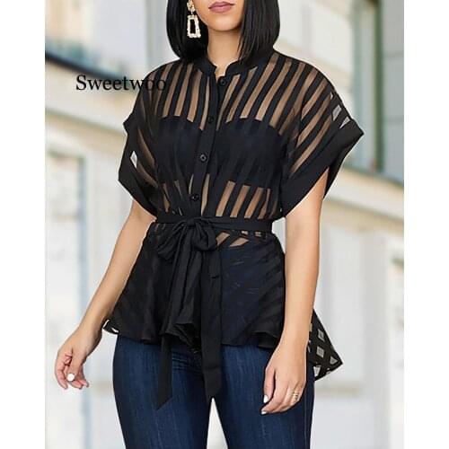 SWEETWOO Peplum Blouses