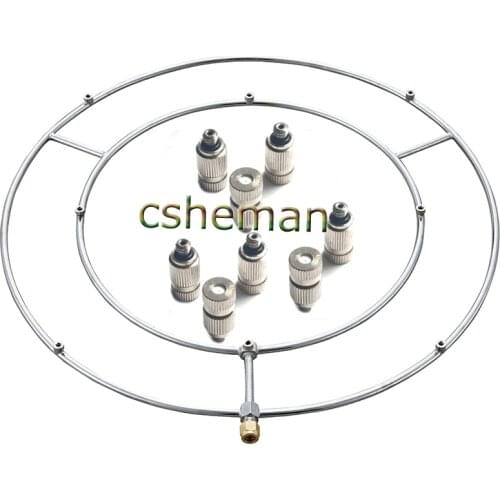 M203 High Pressure Outdoor Stainless Steel SS Fan Ring For Misting Cooling System With Nozzles