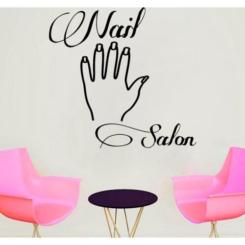Nail Beauty Salon Wall Stickers Vinyl Removable Wall Decor Beauty Salon Art Wall Nail Salons Decoration Stickers Mural C77
