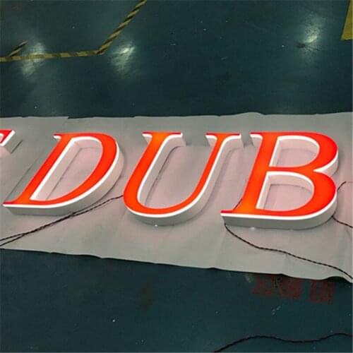 Premium Waterproof Signage Polished Stainless Steel Front Lit Channel Letter for Decoration