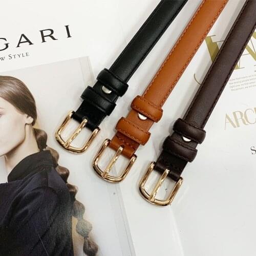 2021 PU Leather Belt For Women Square Buckle Pin Buckle Jeans Black Belt Chic Luxury Brand Ladies Vintage Strap Female Waistband