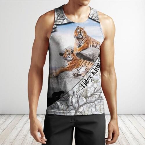 Tiger King 3D Over Printed Vest For Men Summer Tank Tops For Men Harajuku Fashion Sleeveless T-shirt streetwear Unisex