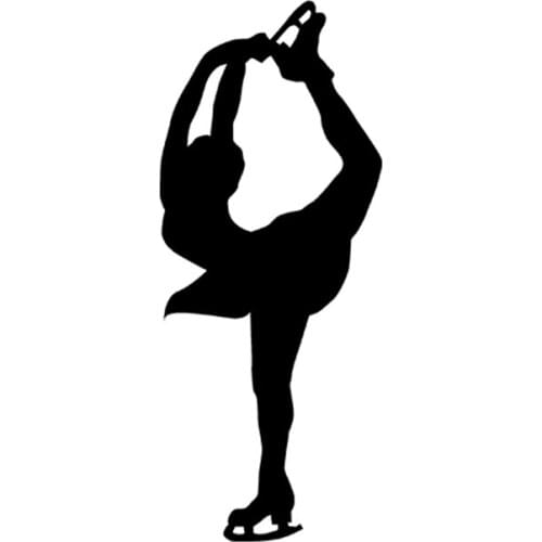 Winter sports modern figure skating ice dance pose Sticker designed for SUV truck stops car window wall Laptop shocks