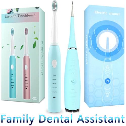 Portable Sonic Electric Toothbrush Rechargeable Tool Oral Hygiene Dental Scaler Teeth Whitening Remove Stains Dentist Brush Head