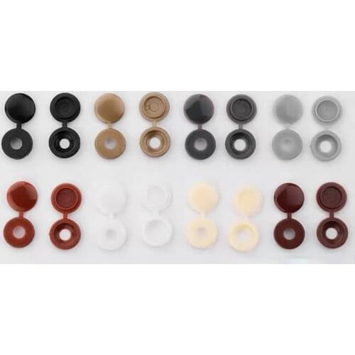 100Pcs Furniture decoration protective cover buckle nut cover bolt hardware hinge plastic screw cover folding buckle