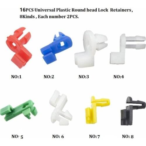 16Pcs Car Plastic Door Round head Lock Rod Clip for Daewoo Matiz Nexia Lanos Kalos Gentra Nubira Espero Damas