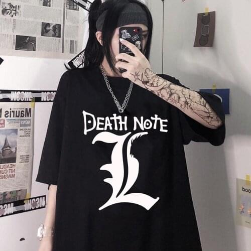 2121 New Death Note Street Summer Streetwear O-neck Sweet Girls Tee Shirt Man T-shirt
