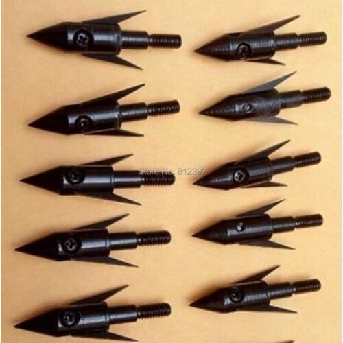 30PCS archery hunting bow fishing arrow point arrowhead 120gr in black color
