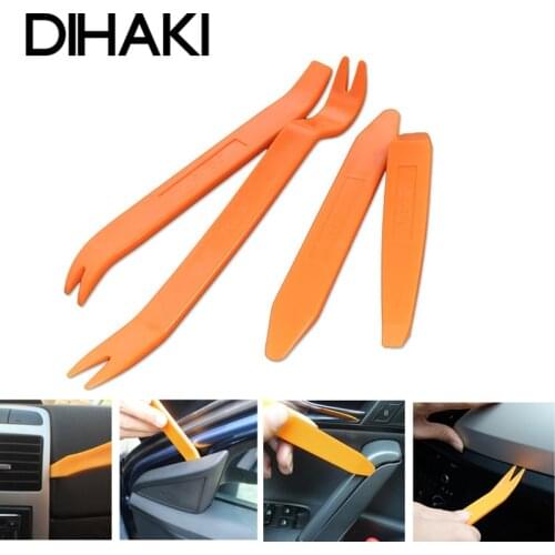 4pcs/Set Interior Tool Kit Pry Door Clip Radio Panel Car Removal Tool Plastic Trim Audio Dashboard Disassembly araba Repair Tool