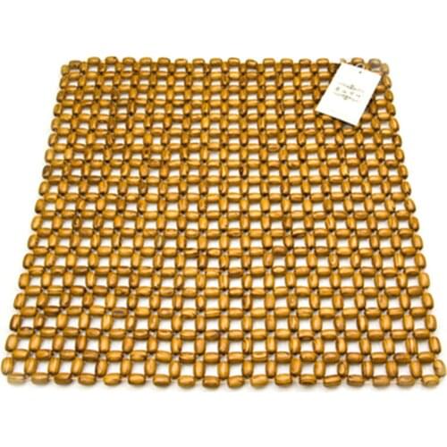 43*43.5CM Car Seat Cushion Olive Wood Beads Car Seat Cushion Massage Breathable Cool and Environmentally Friendly Seat Cushion