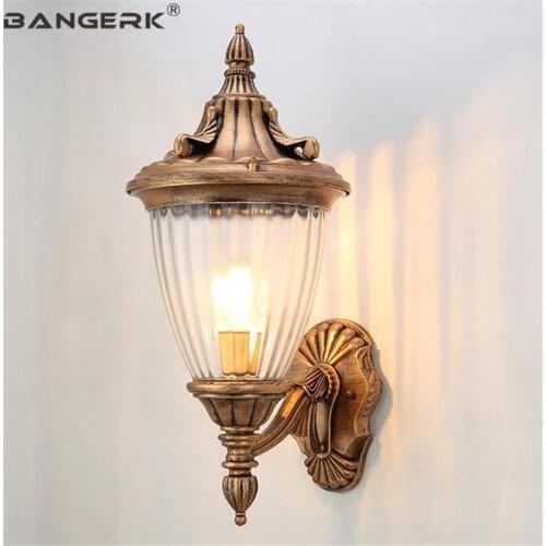 American Outdoor Wall Lamps Waterproof LED Porch Lights Vintage Aluminum Lighting Sconce Wall lamp Garden Balcony Fixtures