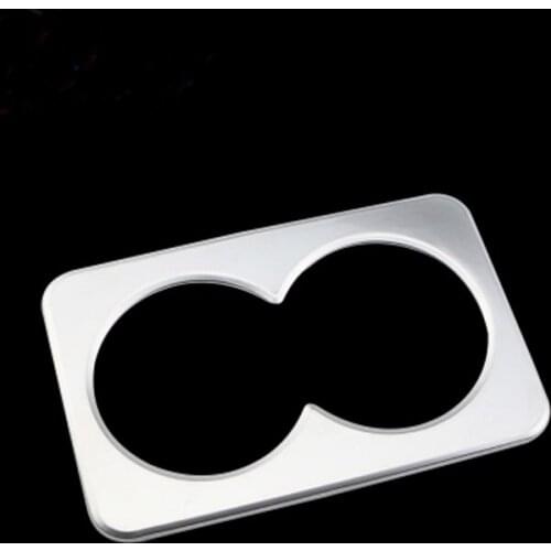 Car ABS Chrome Matte Rear Water Cup Holder Frame Trim Sticker for Nissan X-trail Xtrail T32 Rogue 2014 2015 2016 2017