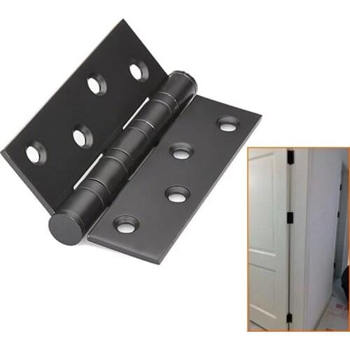 Freeshipping Stainless Steel 4 inch High Quality Black Wooden Door Hinge with Bearing Quiet and Durable 3pcs/package Hardware