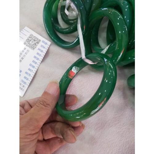 One piece Exquisite Chinese handmade natural green agate bracelet