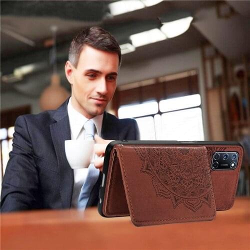 Kickstand Magneti Cases For OPPO A92 A91 A72 A52 A9 2020 F15 F11 R17 Pro Wallet Cover TPU Bumper Skin Card Slot Stand Phone Bags