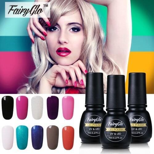 FairyGlo 7ML Soak off Gel Nail Polish UV Gel Polish Lucky Lacquer Paint Gellak Hybrid Varnish Semi Permanent Stamp Enamel