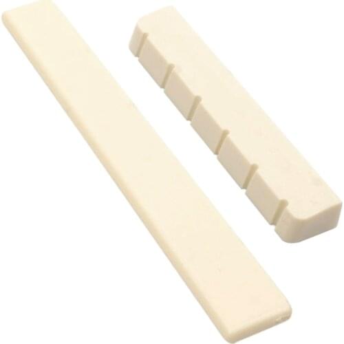 Guitar Bone Bridge Saddle Nut Set 6 Strings Classical Guitar Buffalo Bone Guitarra Replacement Parts