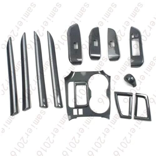 12X Carbon Fiber Color Inner Dash Trim Kit Cover For Toyota Highlander 2014 2015