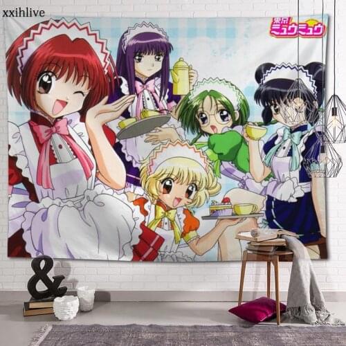 Japanese Anime Tokyo.Mew.Mew Custom HD Tapestry For Carpet Travel Mattress Wall Carpets Art Home Decor 100x150cm,130x150cm