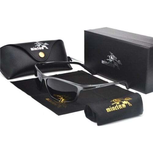 Men Polarized Sunglasses Aluminum Magnesium Sun Glasses Driving Glasses Rectangle Shades For Men Male NX